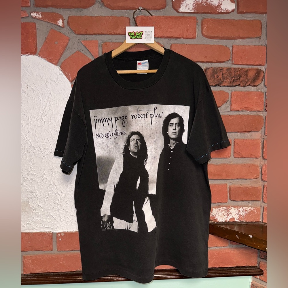 Vintage 1995 Hanes ZOSO Led Zeppelin Tribute Band Black Graphic T-Shirt Tee XL